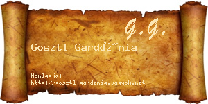 Gosztl Gardénia névjegykártya